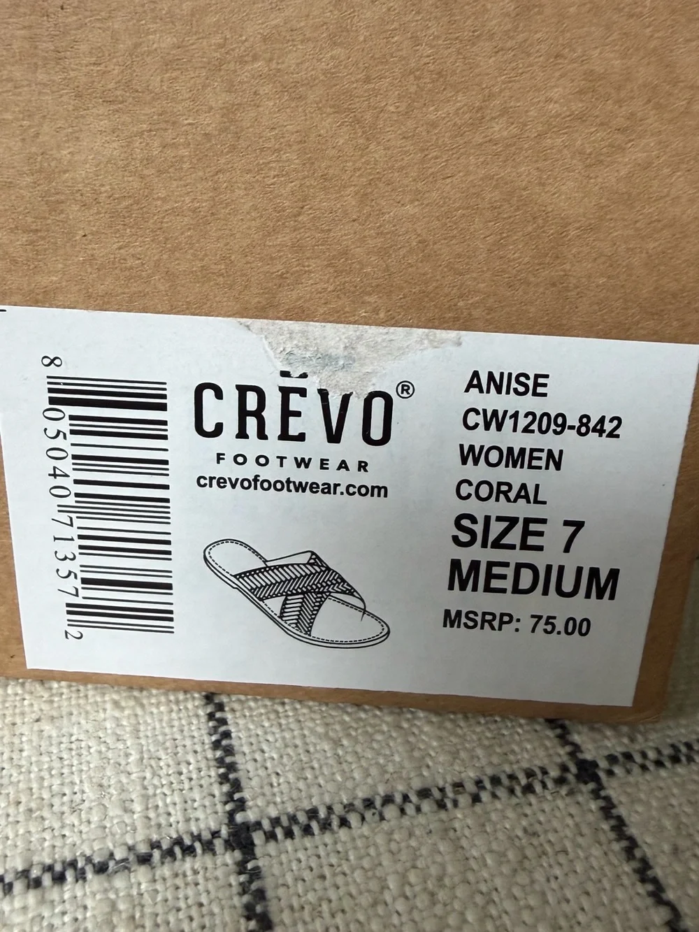 Crevo Women's Coral Braided Crossband Slide Sandals